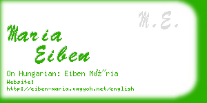 maria eiben business card